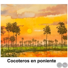 Cocoteros en poniente - Obra de Emili Aparici